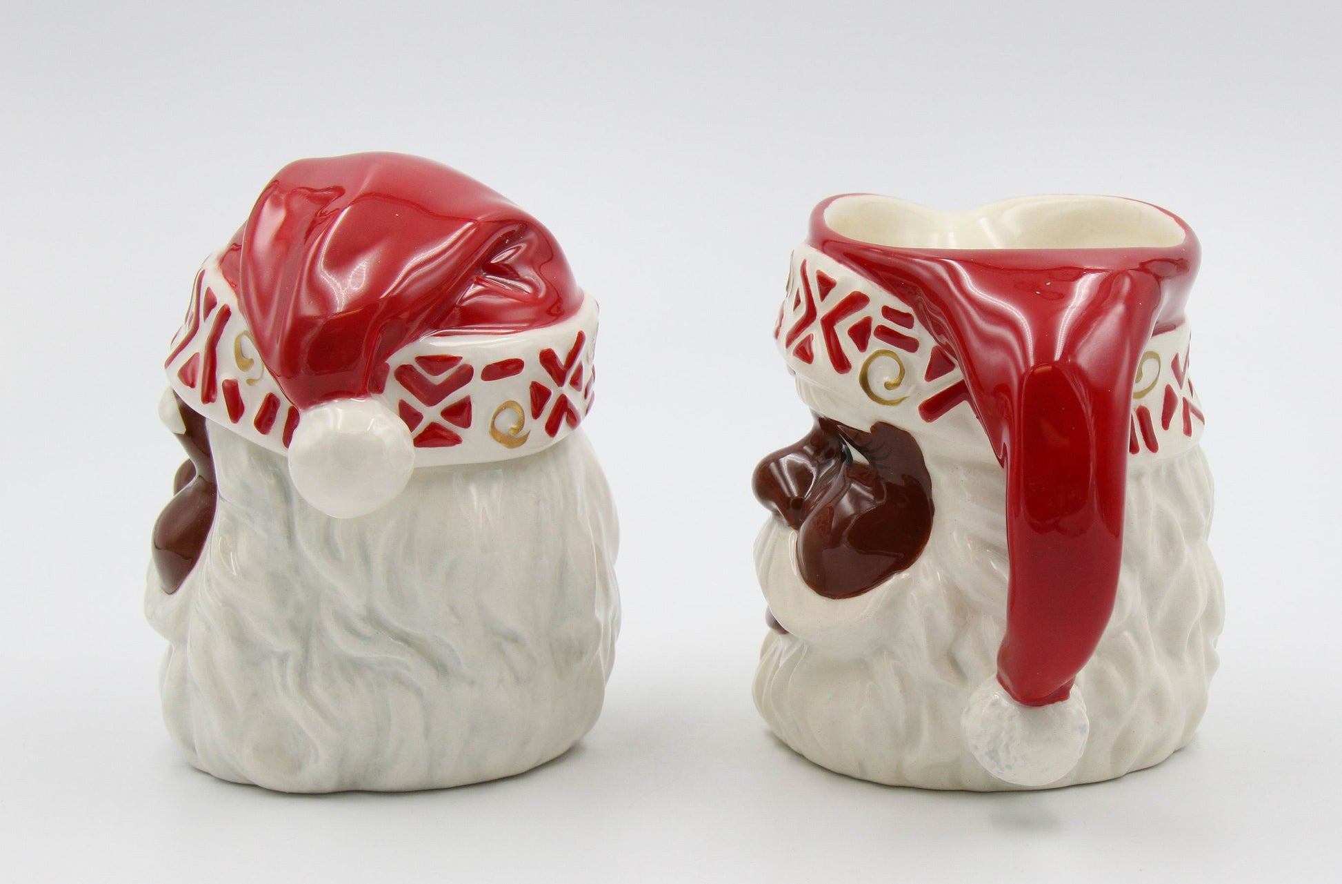 Ceramic African American Santa Sugar And Creamer Set Home Décor Gift for Her Gift for Mom Kitchen Décor Christmas Décor