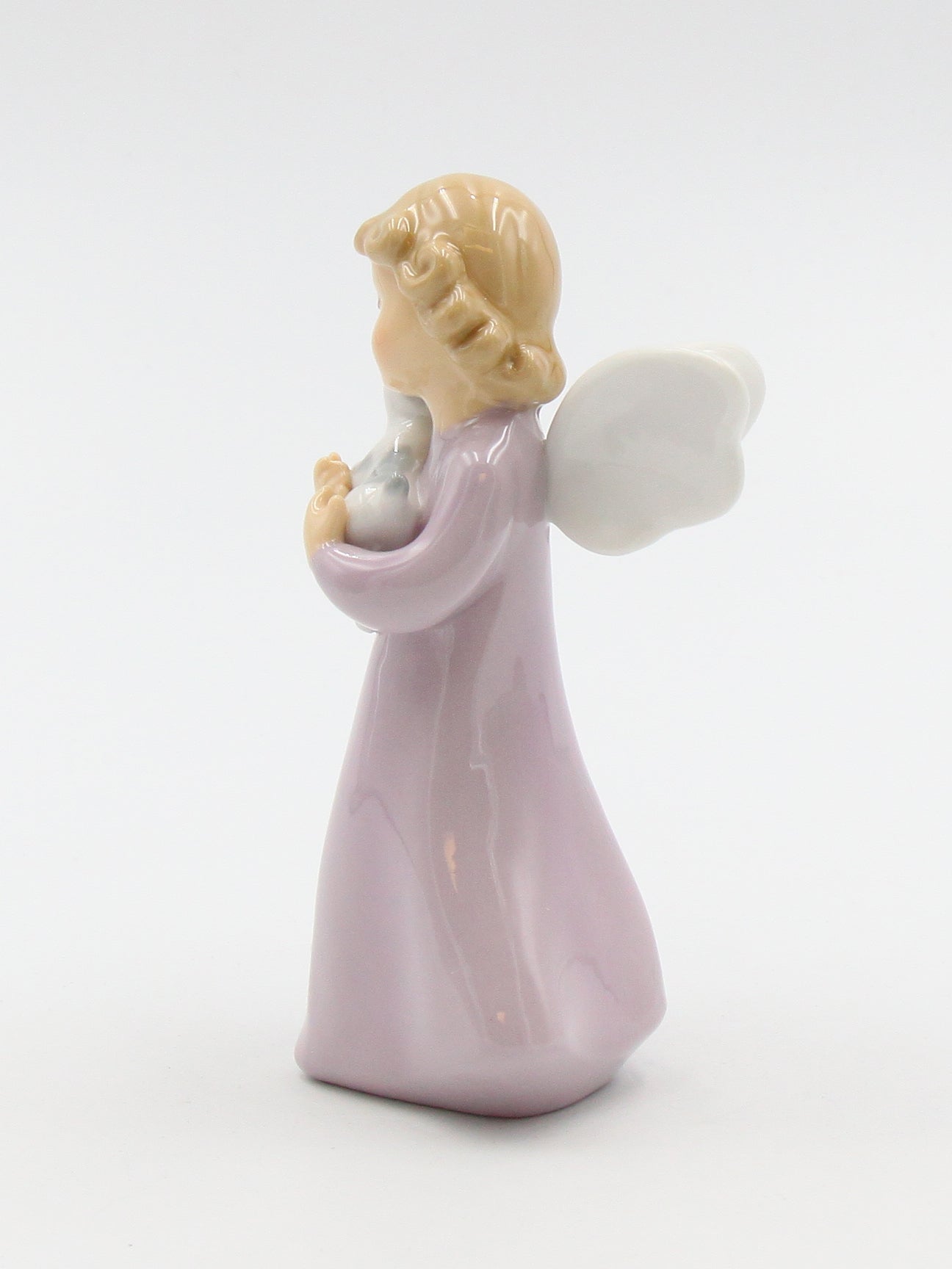 Ceramic Angel Holding Cat Figurine Home Décor Gift for Her Gift for Mom Kitchen Décor Cat Lovers Gift Pet Loss Gift