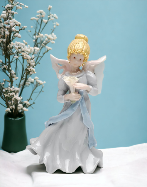 Ceramic Angel Of Tranquility Figurine Religious Décor Religious Gift Church Décor Church Gift Baptism Gift - Figurine