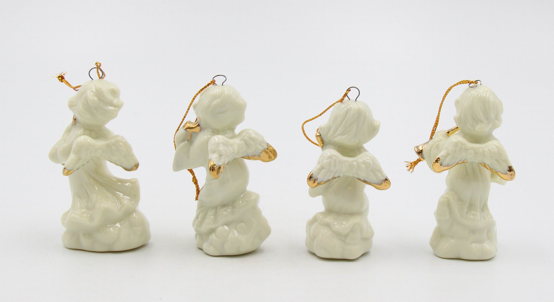 Ceramic Angel Ornaments-Set of 4 Home Décor Gift for Her Gift for Mom Christmas Décor - Holiday Ornaments