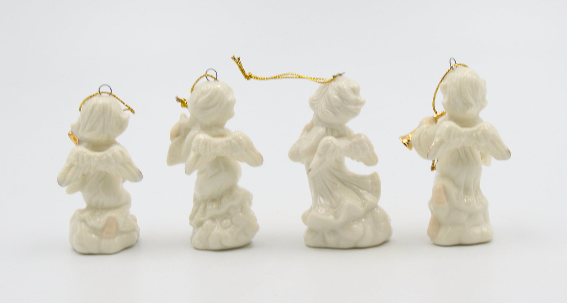 Ceramic Angel Ornaments-Set of 4 Religious Décor Religious Gift Church Décor Church Gift Baptism Gift - Holiday
