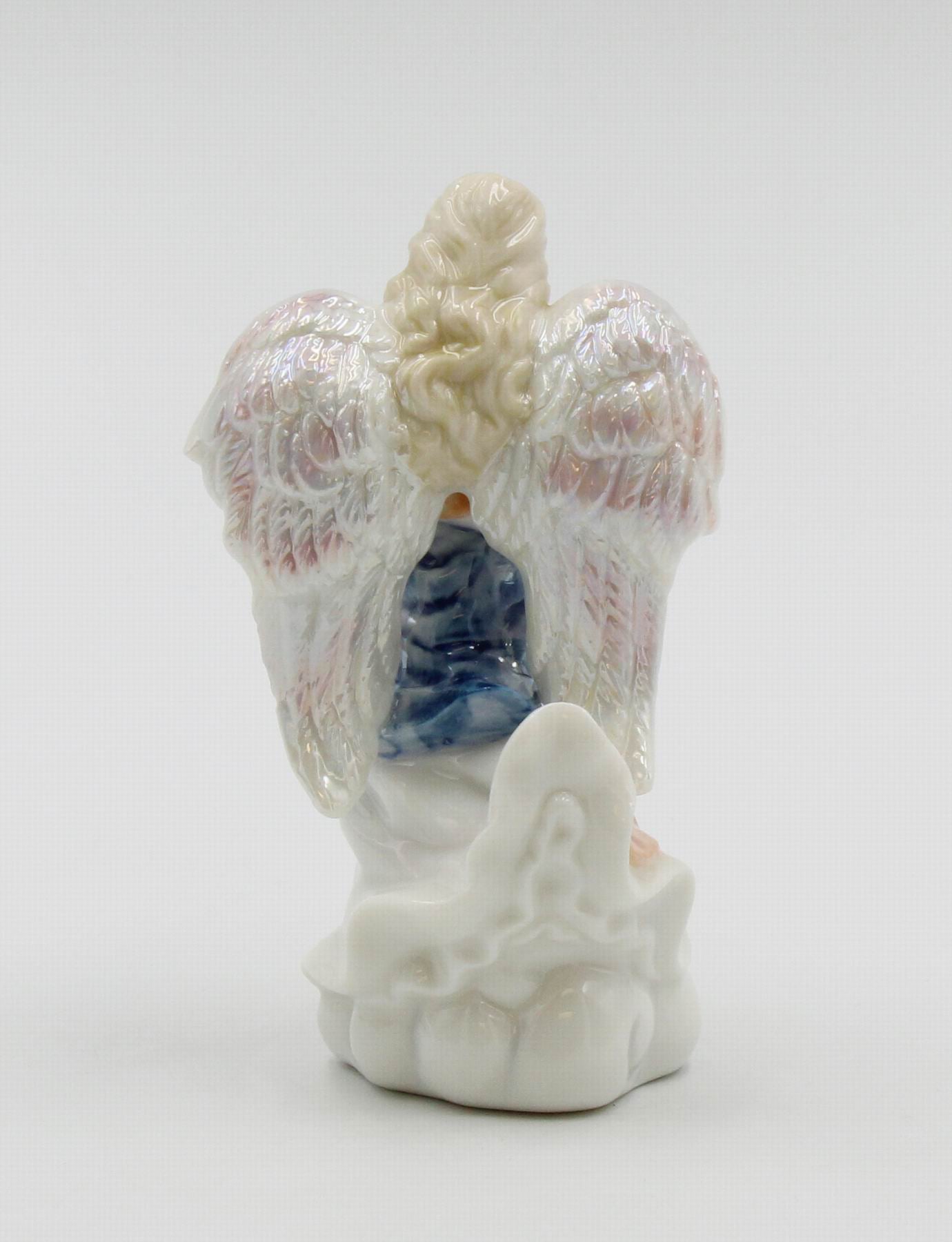 Ceramic Angel Playing Accordion Figurine Religious Décor Religious Gift Church Décor Church Gift Baptism Gift - Figurine