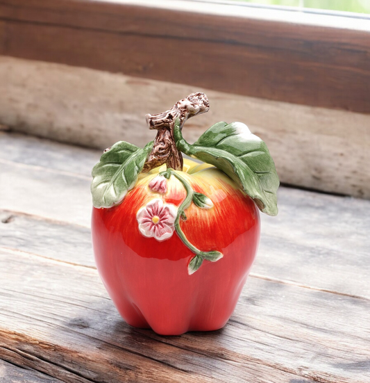 Ceramic Apple Figurine Home Decor Kitchen Decor Gift for Teacher Gift for Mom Gift for Her - Figurine