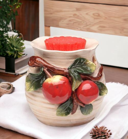 Ceramic Apple Tart Burner Home Décor Gift for Her Gift for Mom Kitchen Décor Farmhouse Décor Nature Lover Gift Vintage
