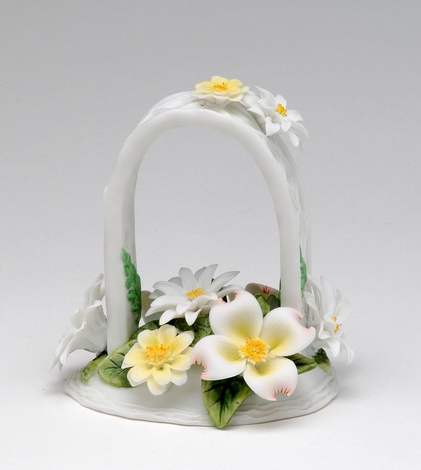 Ceramic Arch with Flowers Figurine Wedding Décor or Gift Anniversary Décor or Gift Home Décor Vanity Decor - Figurine