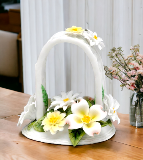 Ceramic Arch with Flowers Figurine Wedding Décor or Gift Anniversary Décor or Gift Home Décor Vanity Decor - Figurine