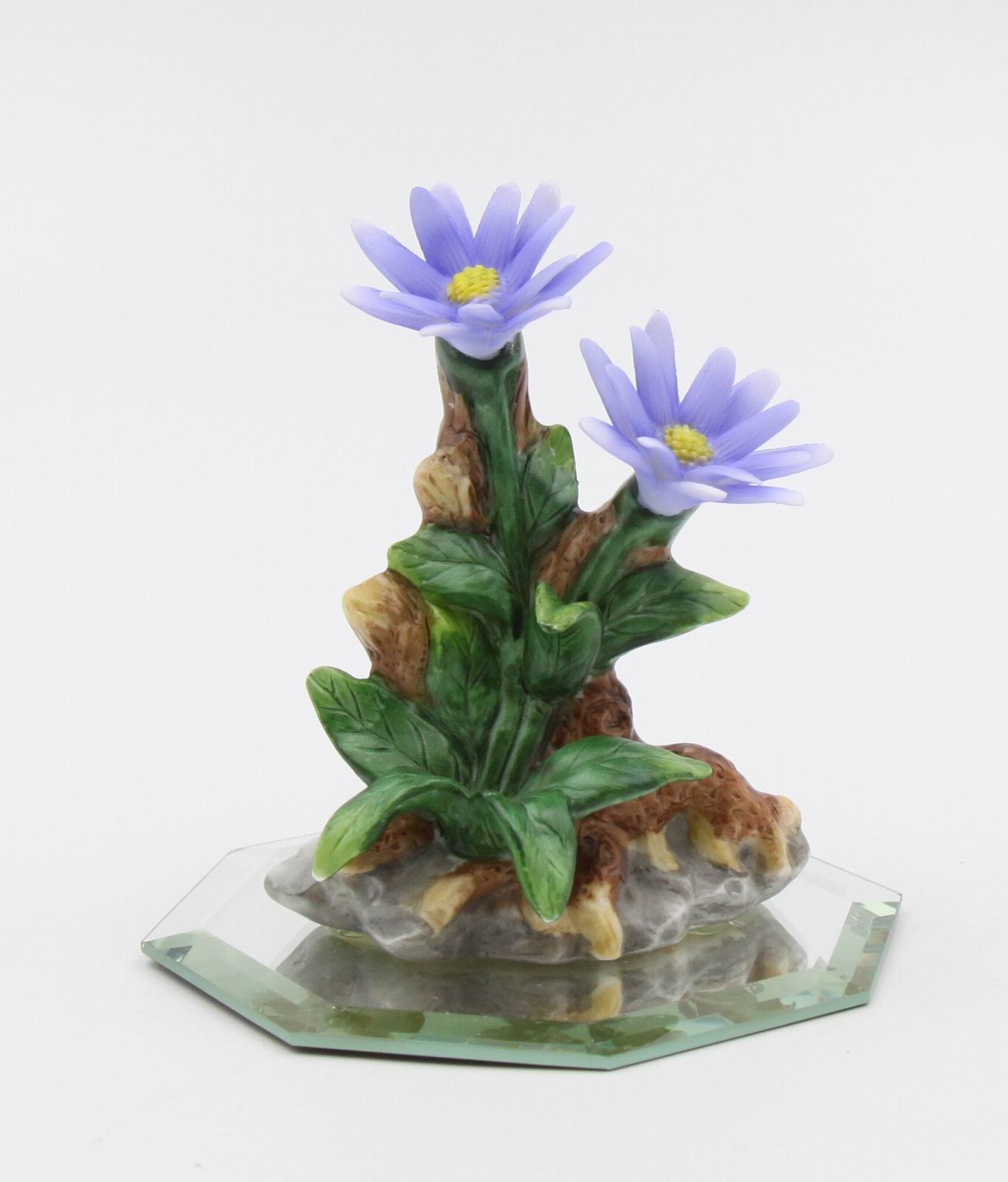 Ceramic Aster Flower Figurine Home Décor Gift for Her Gift for Mom Vanity Décor - Figurines