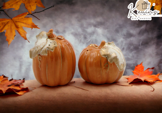 Ceramic Autumn Harvest Pumpkins Salt and Pepper Home Décor Gift for Her Mom Kitchen Décor Fall Décor Thanksgiving Décor