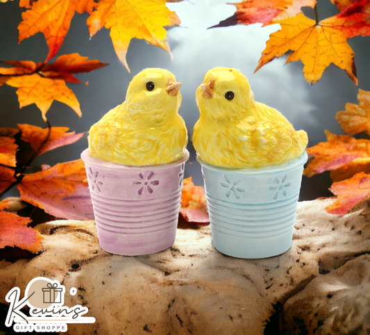 Ceramic Baby Chicken Salt & Pepper Shakers Home Décor Gift for Her Gift for Mom Kitchen Décor Farmhouse Décor Fall