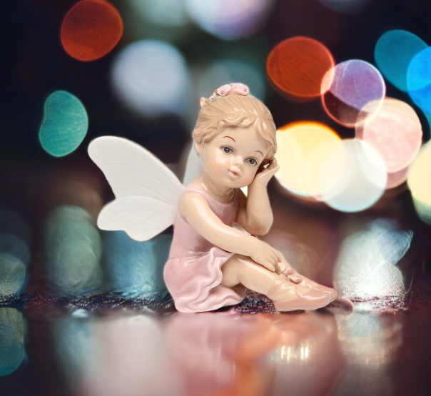 Ceramic Ballerina Fairy Figurine Home Décor Gift for Her Gift for Daughter Gift for Ballerina Dancer - Figurines