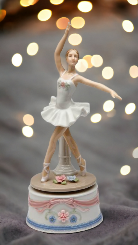 Ceramic Ballerina Girl Music Box - Playing ’Ballerina’ Home Décor Gift for Her Gift for Daughter Gift for Ballerina