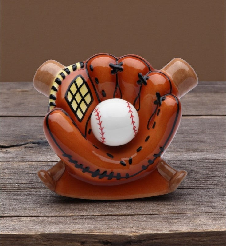 Ceramic Baseball Theme Piggy Bank Home Décor Gift for Him Gift for Dad Gift for Son Kid’s Room Decor Game Room Decor