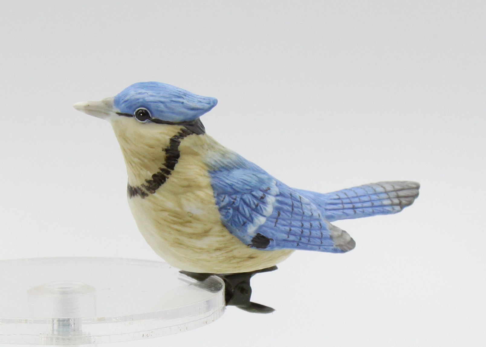 Ceramic Birdhouse Decor Bluejay Clip-On (Clip attached) Garden Decor Bird Watcher Gift - Clip-on