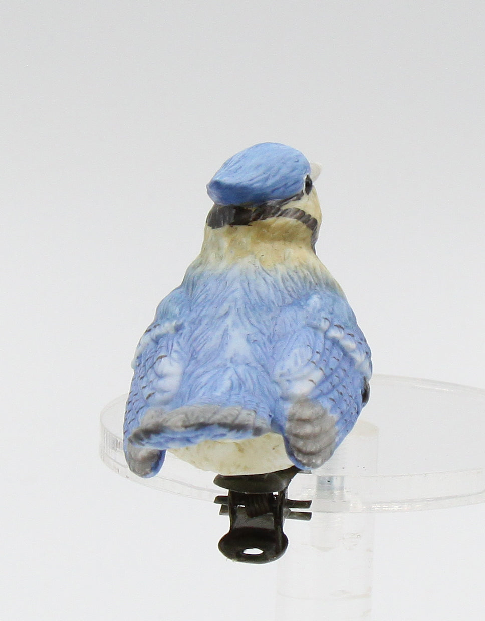 Ceramic Birdhouse Decor Bluejay Clip-On (Clip attached) Garden Decor Bird Watcher Gift - Clip-on