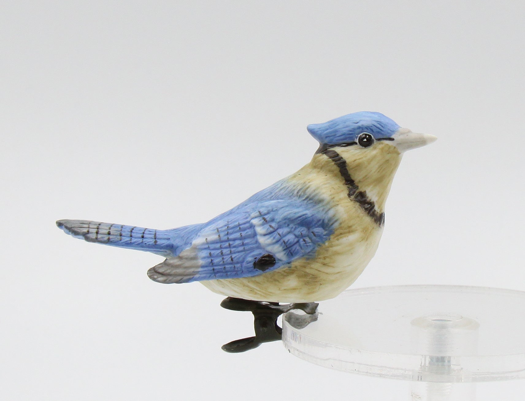 Ceramic Birdhouse Decor Bluejay Clip-On (Clip attached) Garden Decor Bird Watcher Gift - Clip-on