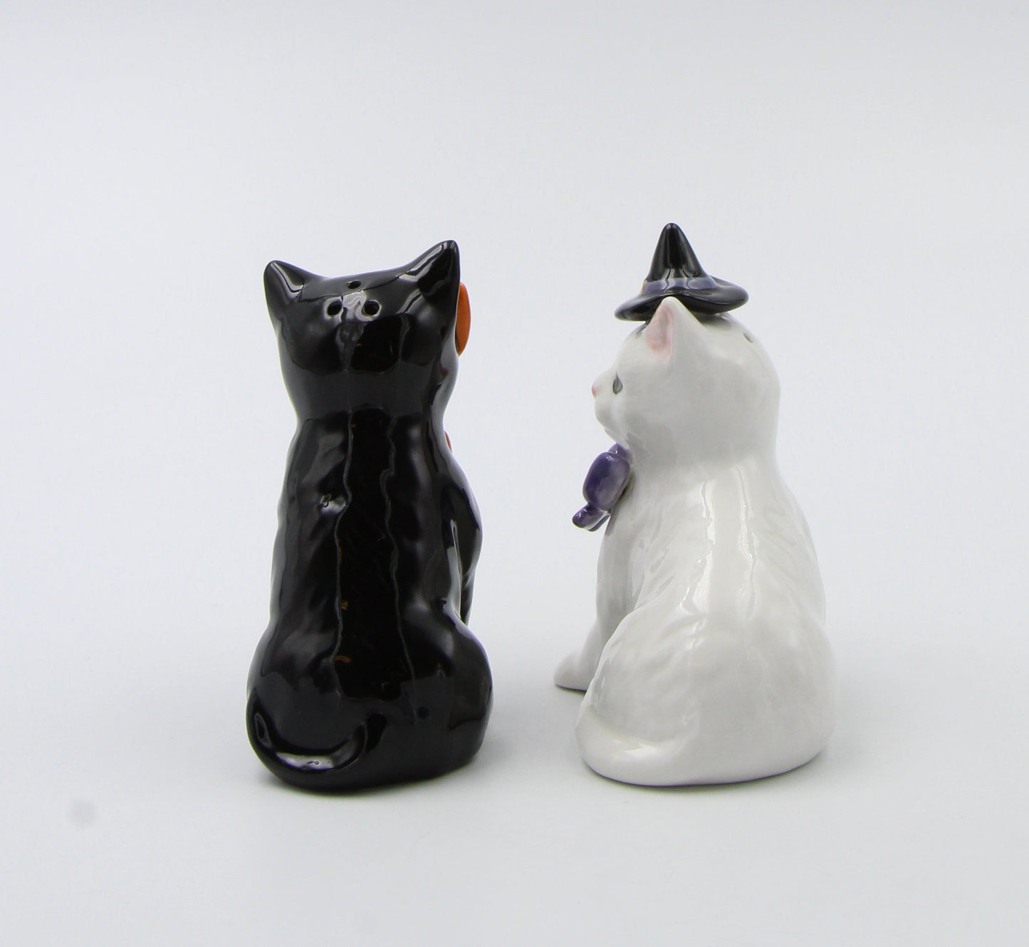 Ceramic Black and White Cats in Costumes Salt and Pepper Home Décor Gift for Her Mom Kitchen Décor Cat Lovers Gift Pet