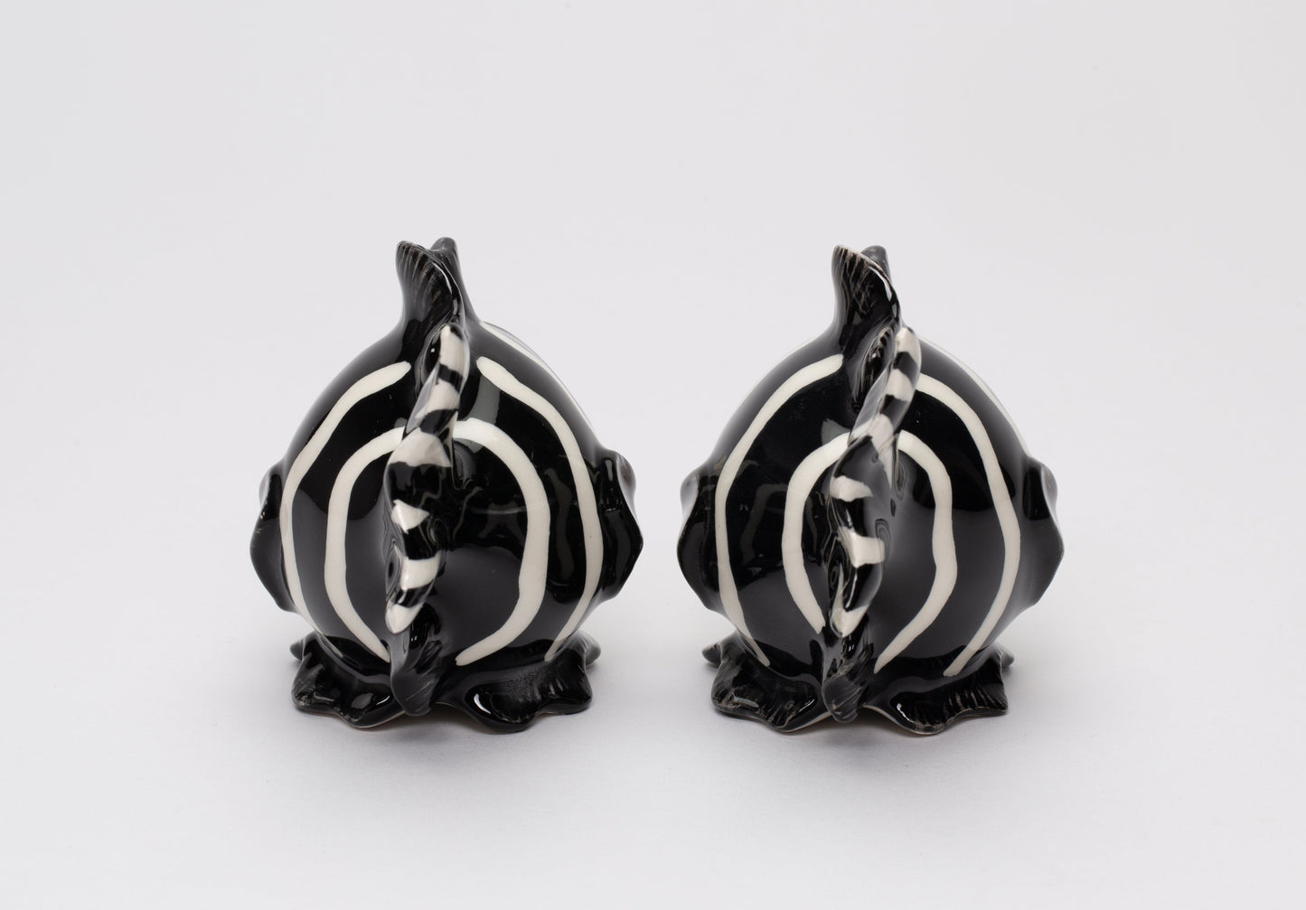 Ceramic Black and White Fish Salt and Pepper Shakers Home Décor Gift for Her Gift for Mom Kitchen Décor - Salt & Pepper