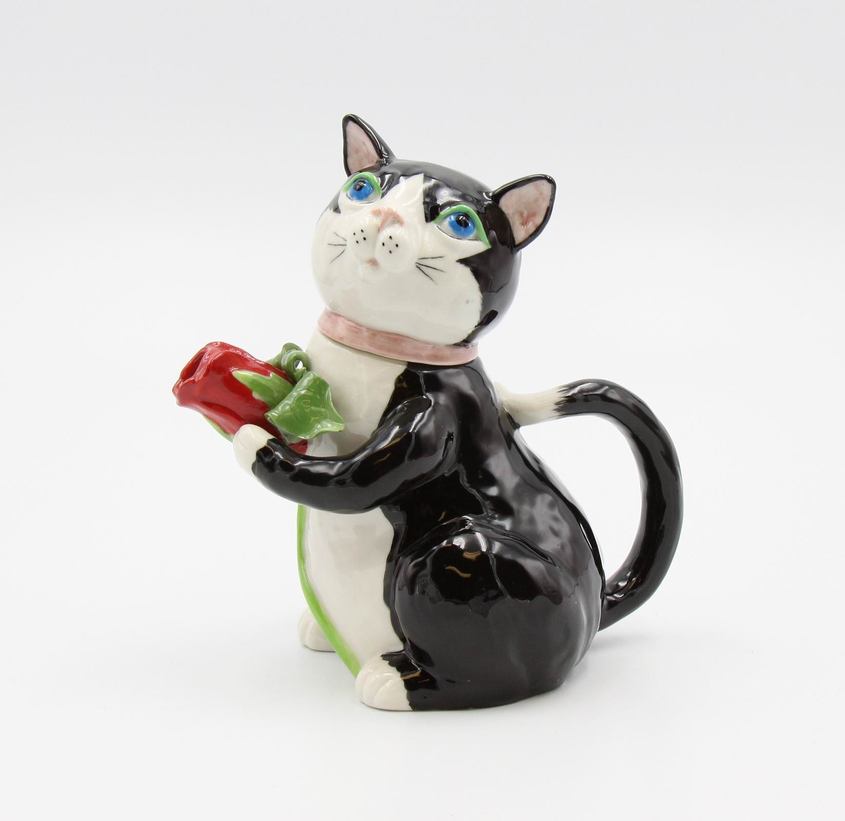 Ceramic Black Cat Teapot Home Décor Gift for Her Gift for Mom Tea Party Décor Cat Lovers Gift Pet Loss Gift - teapot