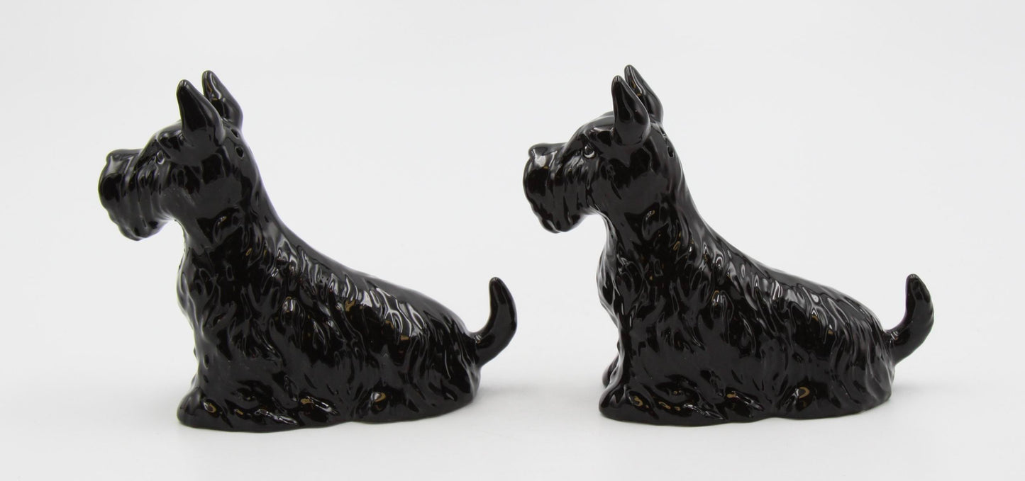 Ceramic Black Scottish Terrier Salt And Pepper Shakers Home Décor Gift for Her Gift for Mom Kitchen Décor Dog Lover