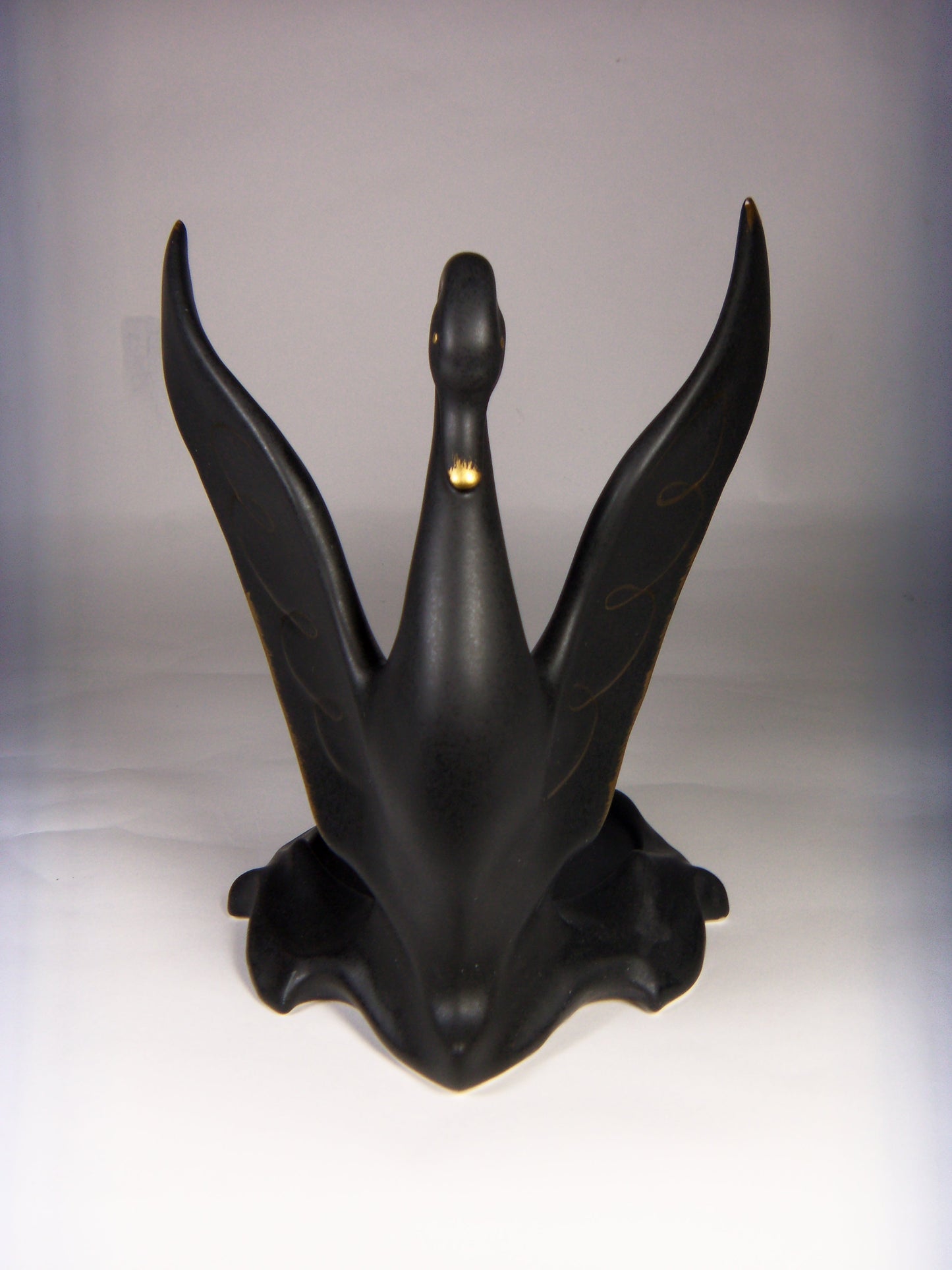 Ceramic Black Swan Figurine Modern Home Decor Gift for Her Gift for Ballerina Dancer - Figurine