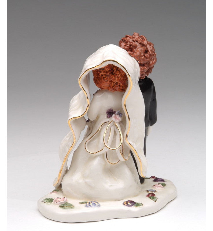 Ceramic Bride and Groom Wedding Cake Topper Wedding Decor Wedding Gift - cake topper