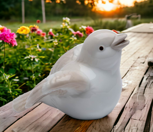 Ceramic Brown Bird Figurine Home Décor Gift for Her Gift for Mom Kitchen Décor Birdwatcher Gift Vintage Decor - Figurine