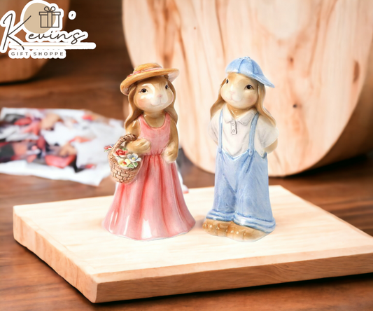 Ceramic Bunny Salt & Pepper Shakers Home Décor Gift for Her Gift for Mom Kitchen Décor Dining Table Décor Spring Décor