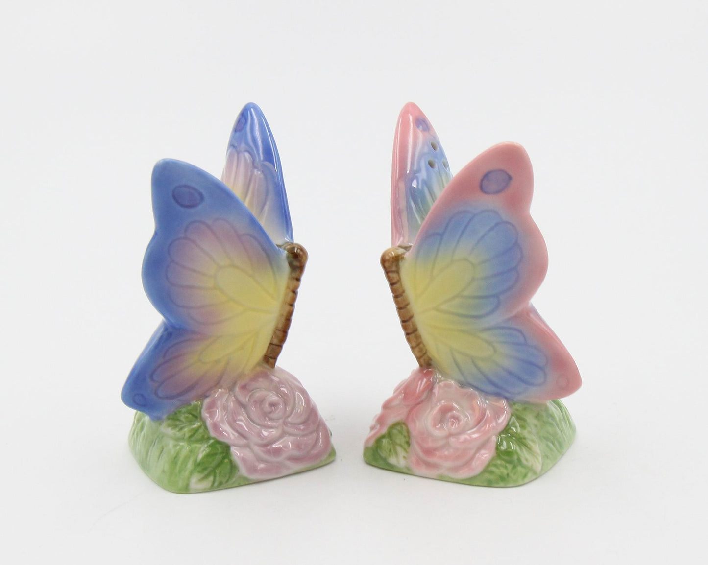 Ceramic Butterfly Salt and Pepper Shakers Home Décor Gift for Her Gift for Mom Kitchen Décor - Salt & Pepper Shakers