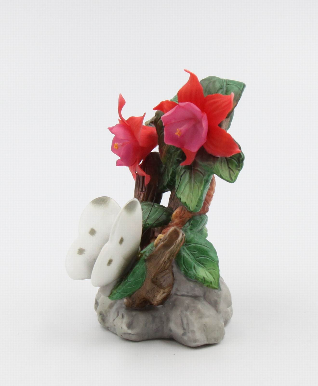 Ceramic Butterfly with Columbine Flower Figurine Home Décor Gift for Her Gift for Mom Nature Lover Gift - Figurine
