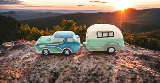 Ceramic Car and RV Salt And Pepper Shakers Home Décor Gift for Him Gift for Dad Kitchen Décor - Salt & Pepper Shakers