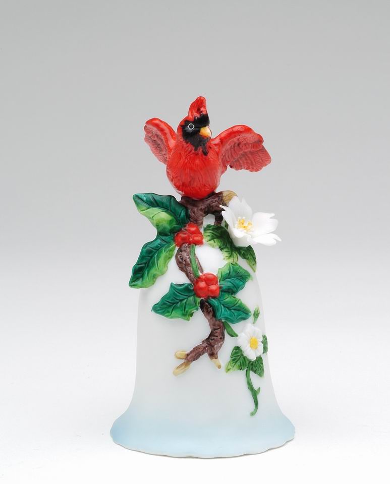 Ceramic Cardinal Bird Mini Bell Home Décor Gift for Her Gift for Mom Kitchen Décor Birdwatcher Gift Vintage Decor - Bell