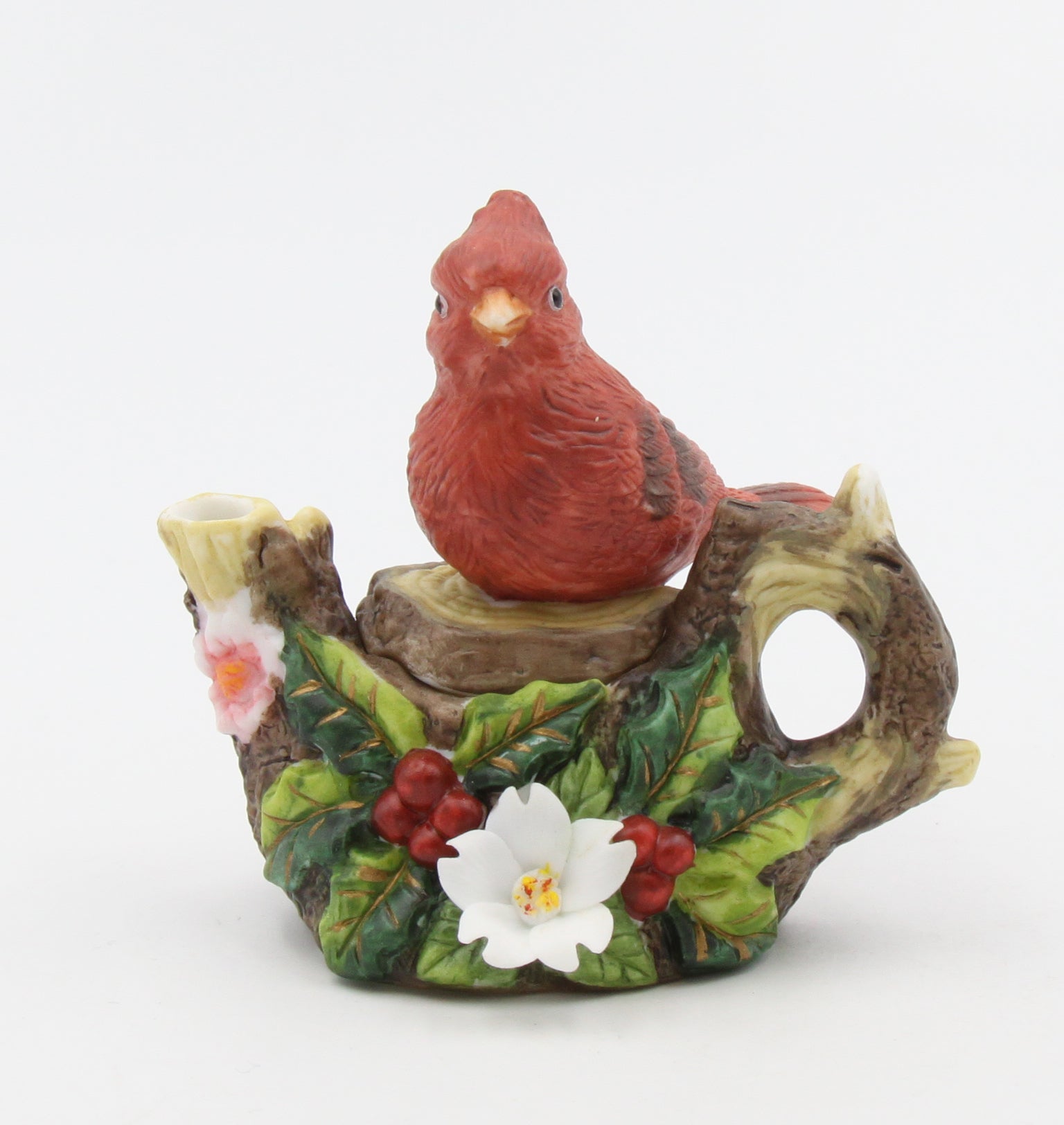 Ceramic Cardinal Bird Mini Teapot Figurine Home Décor Gift for Her Mom Kitchen Décor Birdwatcher Gift Vintage Decor