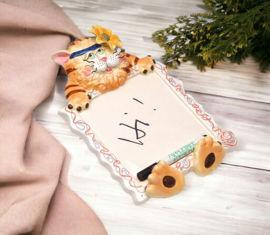 Ceramic Cat Message Board Home Décor Gift for Her Gift for Mom Kitchen Décor Cat Lovers Gift Pet Loss Gift - message