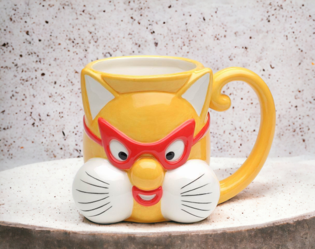 Ceramic Cat Wearing Glasses Mug Home Décor Gift for Her Gift for Mom Kitchen Décor Cat Lovers Gift Pet Loss Gift - Mugs