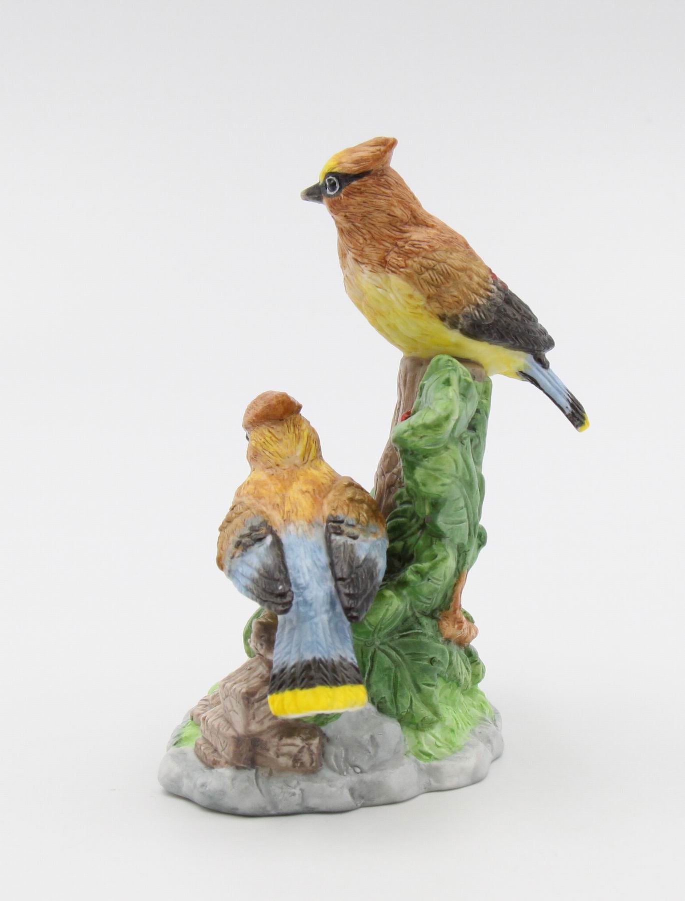 Ceramic Cedar Waxing Bird Figurine Home Décor Gift for Her Gift for Mom Kitchen Décor Birdwatcher Gift Vintage Decor