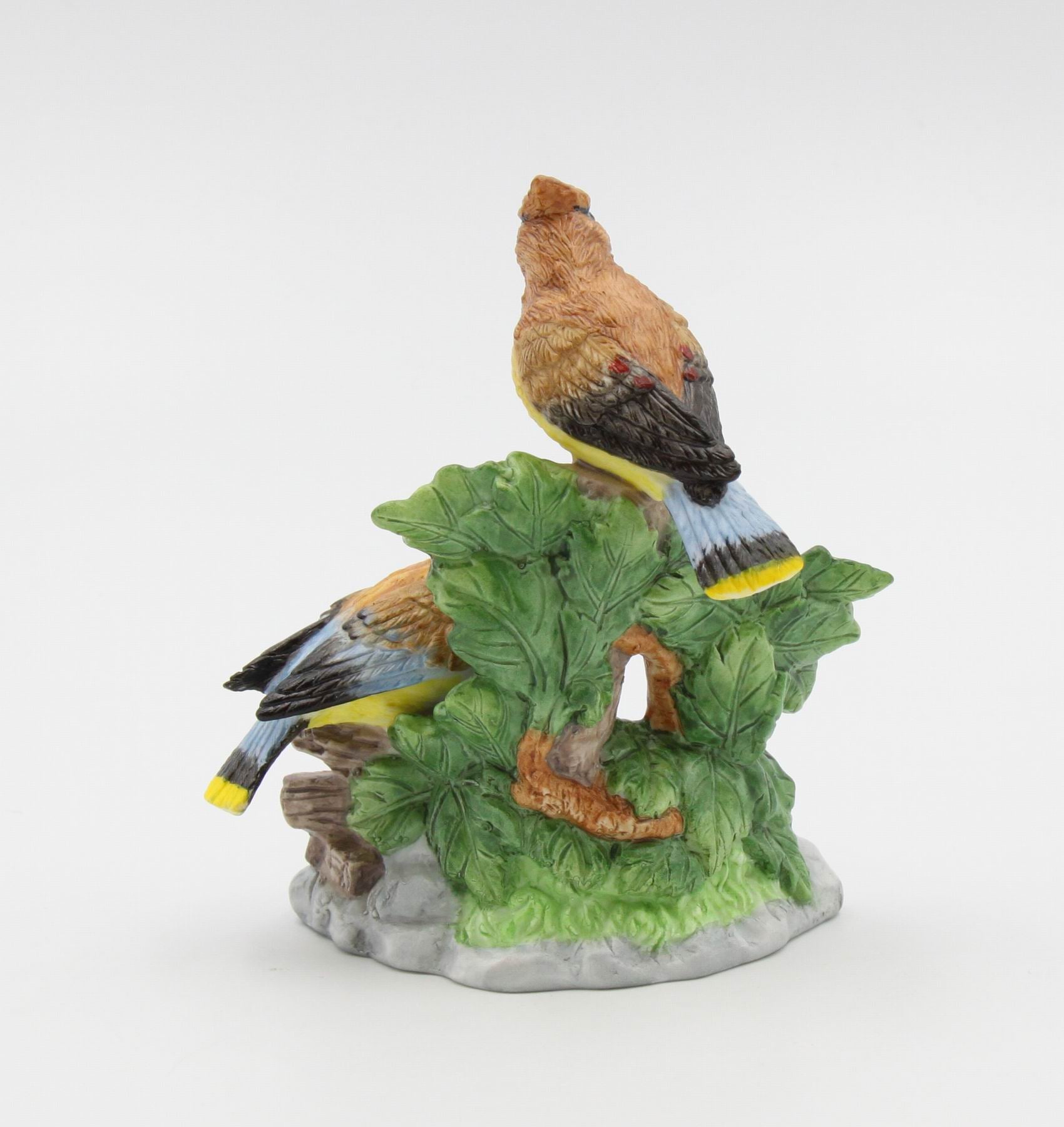 Ceramic Cedar Waxing Bird Figurine Home Décor Gift for Her Gift for Mom Kitchen Décor Birdwatcher Gift Vintage Decor