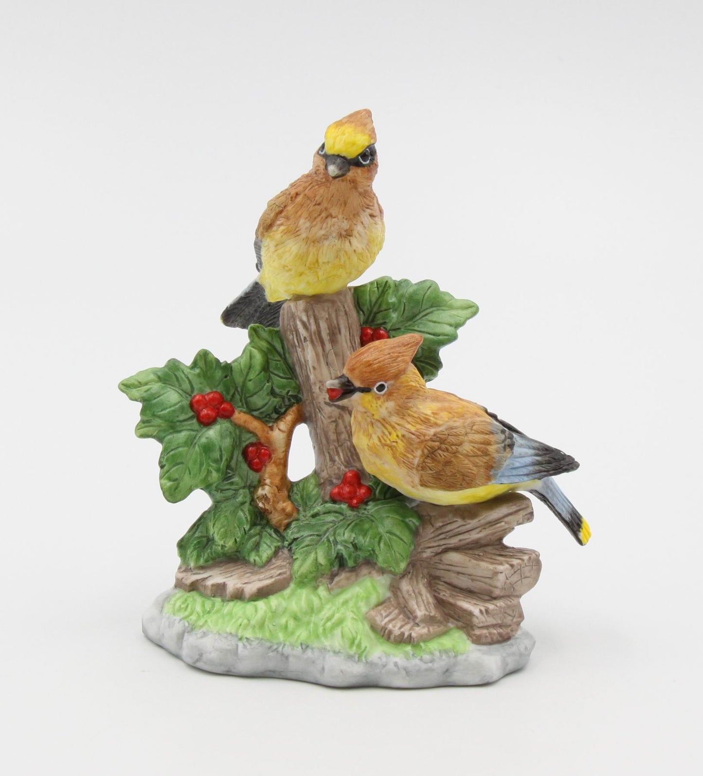 Ceramic Cedar Waxing Bird Figurine Home Décor Gift for Her Gift for Mom Kitchen Décor Birdwatcher Gift Vintage Decor