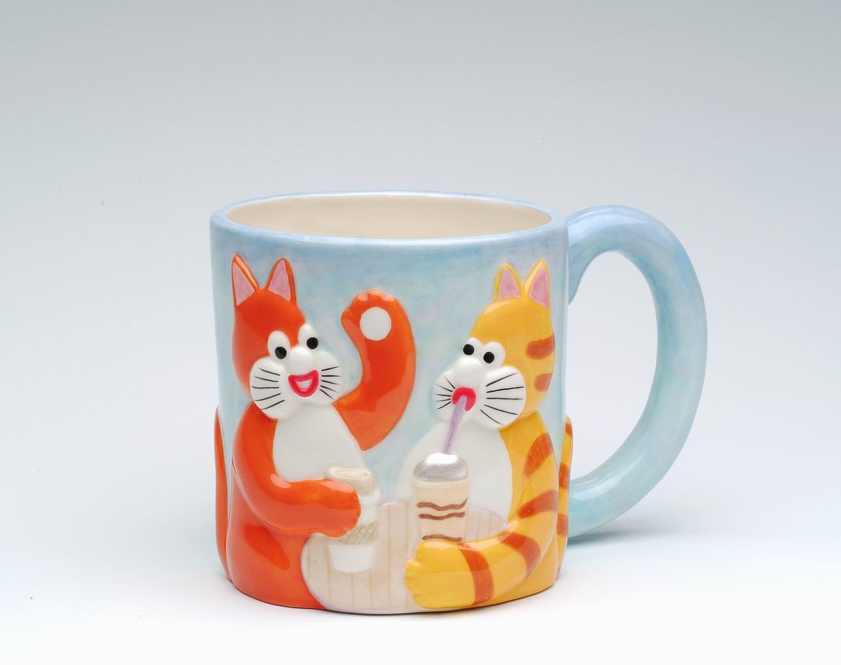 Ceramic Chatty Cats Mug Home Decor Gift for Cat Lover Cat Lady Cat Mom Gift - Mugs