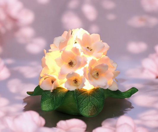 Ceramic Cherry Blossom Flowers Nightlight Home Decor Gift for Her Gift for Mom - Night Lights & Ambient Lighting