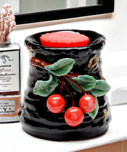 Ceramic Cherry Tart Burner Home Décor Gift for Her Gift for Mom Kitchen Décor Farmhouse Décor Nature Lover Gift Vintage