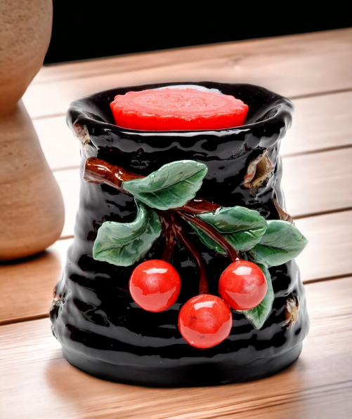 Ceramic Cherry Tart Burner Home Décor Gift for Her Gift for Mom Kitchen Décor Farmhouse Décor Nature Lover Gift Vintage