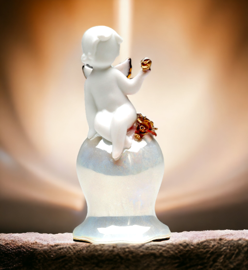 Ceramic Cherub Angel Bell Home Décor Religious Décor Religious Gift Church Décor Baptism Gift - Bell