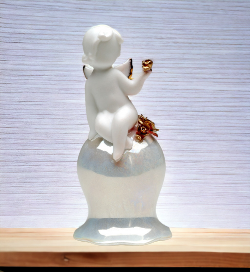 Ceramic Cherub Angel Bell Home Décor Religious Décor Religious Gift Church Décor Baptism Gift - Bell