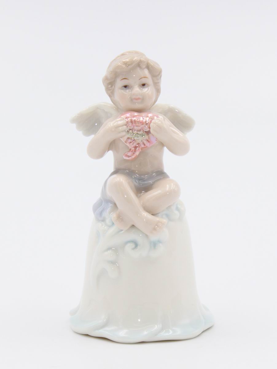 Ceramic Cherub Angel Mini Bell Religious Décor Religious Gift Church Décor Church Gift Baptism Gift - Bell