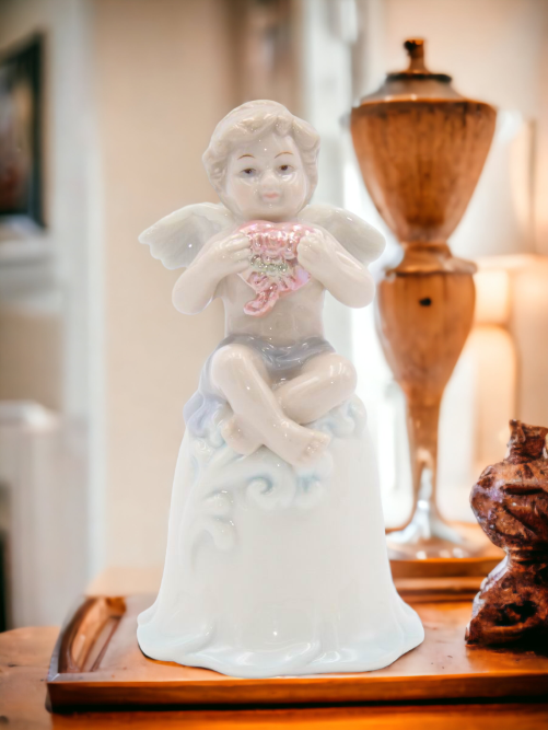 Ceramic Cherub Angel Mini Bell Religious Décor Religious Gift Church Décor Church Gift Baptism Gift - Bell