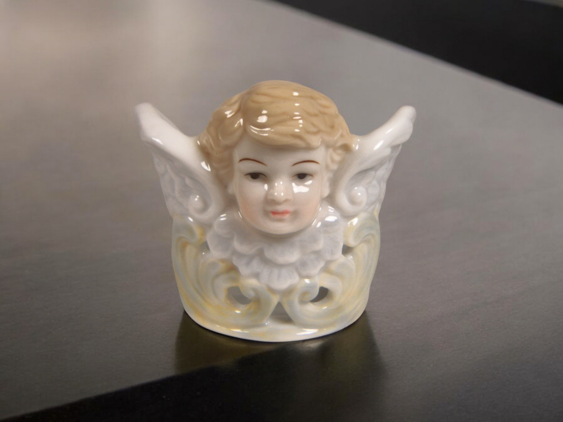 Ceramic Cherub Angel Votive Candle Holder Religious Decor Religious Gift Gift for Her Gift for Mom - Candle holder