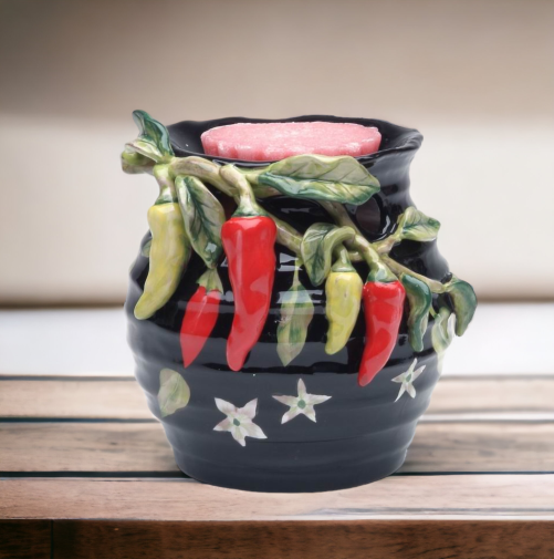 Ceramic Chili Pepper Tart Burner Home Décor Gift for Her Gift for Mom Kitchen Décor Bathroom Decor - Candle holder