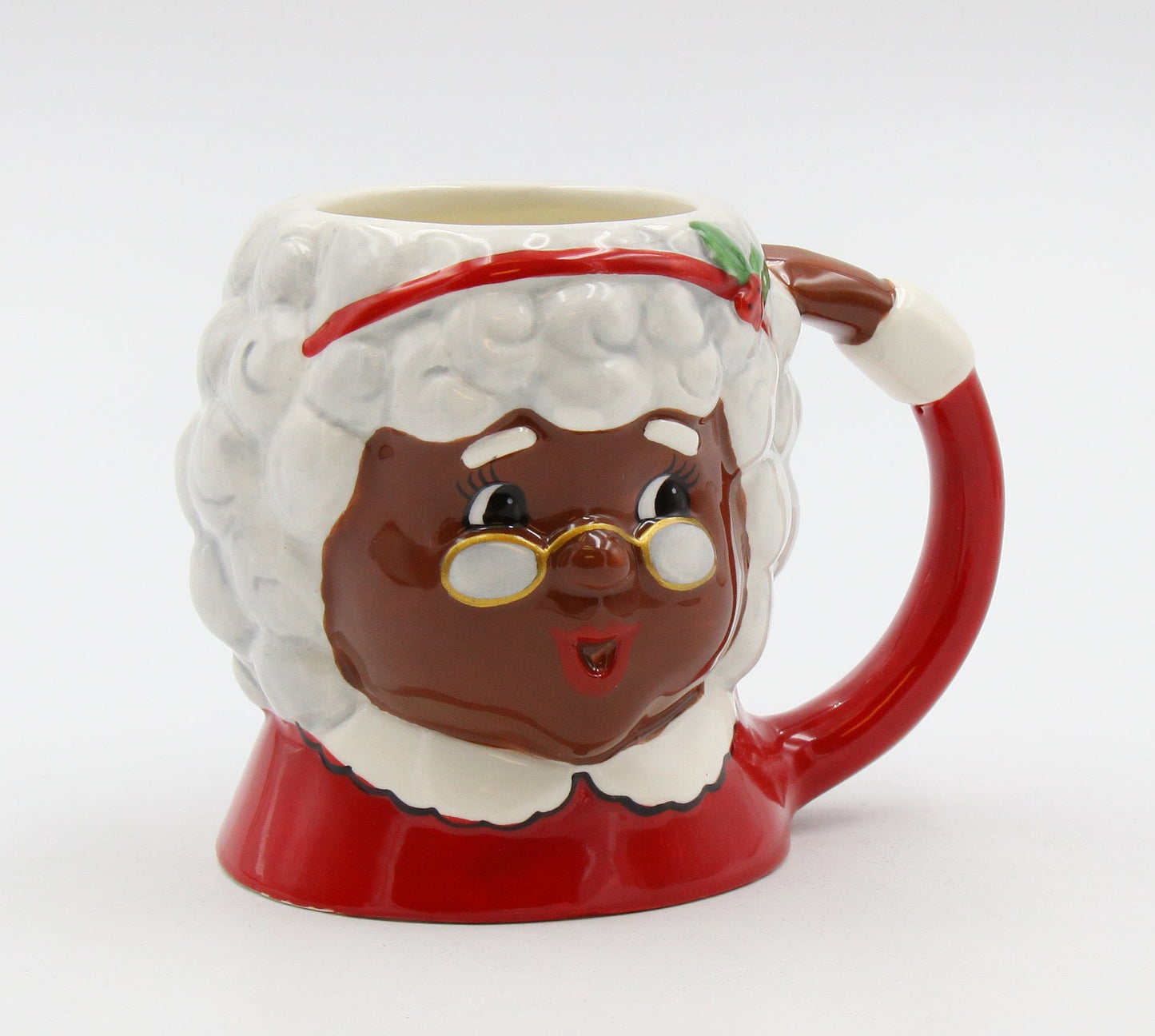 Ceramic Christmas African American Mrs. Claus Ceramic Mug Home Décor Gift for Her Gift for Mom Kitchen Décor Christmas