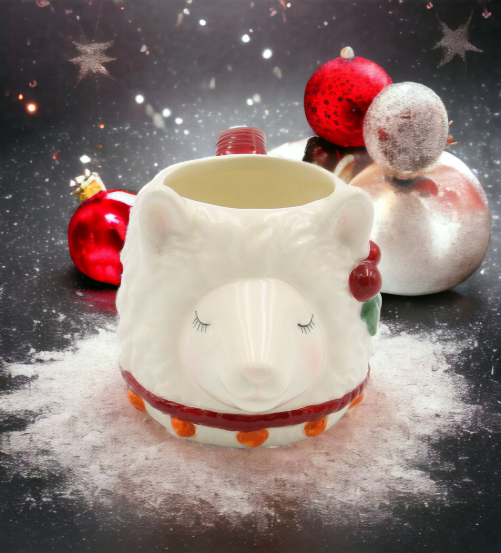 Ceramic Christmas Alpaca/Llama Mug Home Décor Gift for Her Gift for Mom Kitchen Décor Christmas Décor - Mugs