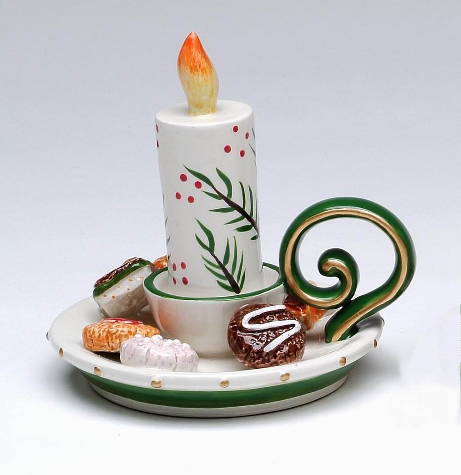 Ceramic Christmas Candle Holder Ornament Home Décor Gift for Her Gift for Mom Kitchen Décor Christmas Décor - Ornament